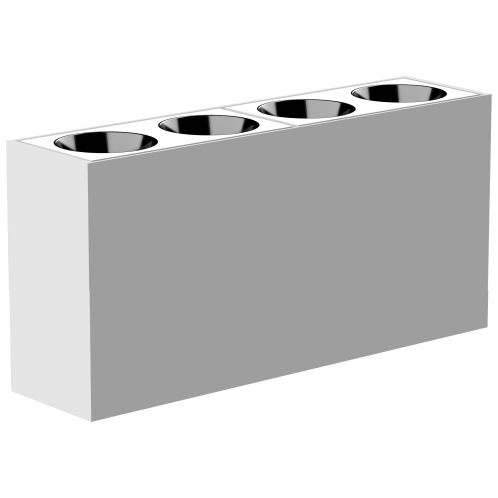 10W 4-Bulb Grid Light