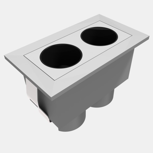 4W 2-Bulb Mini Grid Light