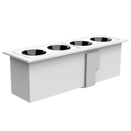 10W 4-Bulb Recessed Grid Light