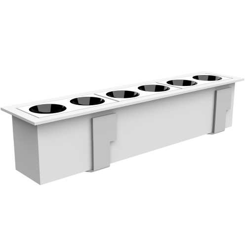 12W 6-Bulb Recessed Grid Light