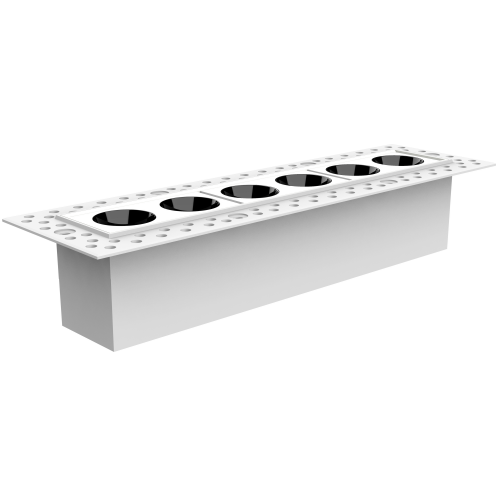 12W 6-Bulb Mini Pre-embedded Grid Light