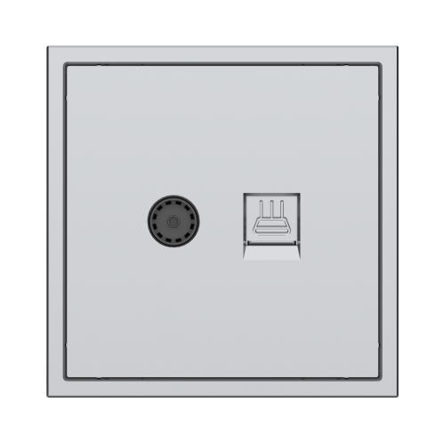 Tile Series TV and Ethernet Outlet 2.1