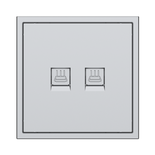 Tile Series 2 Port Ethernet Wall Outlet 2.1